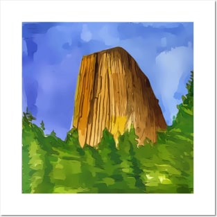 Devils Tower in Wyoming Posters and Art